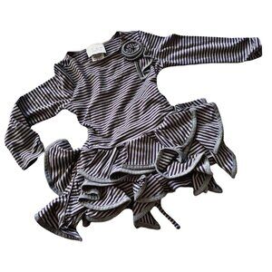 Biscotti Striped Flowy Ruffle Top Girls 5